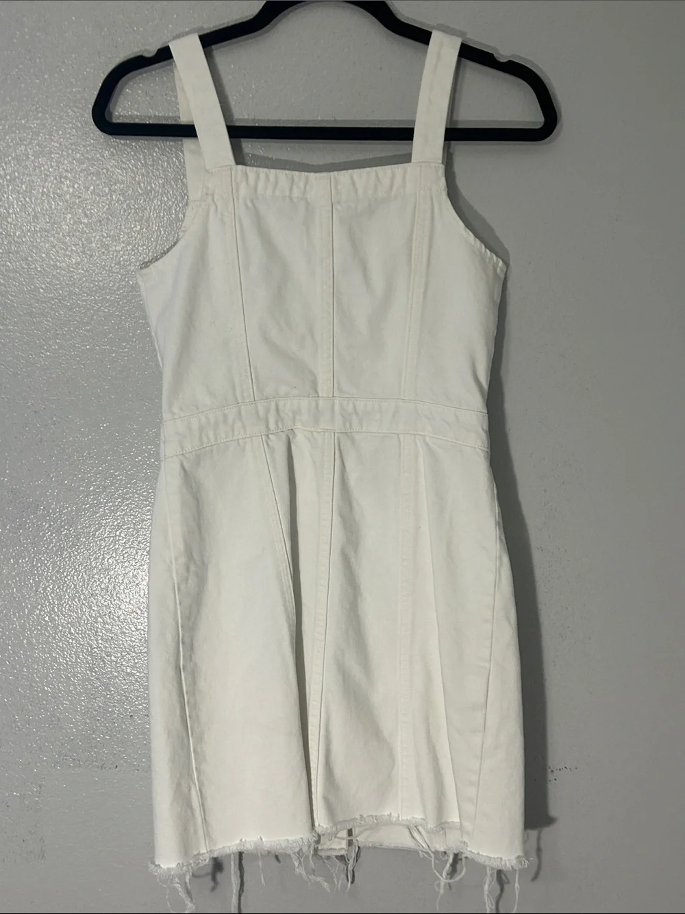 Boyish White Button-Front Mini Dress